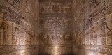 Interior of Hathor temple in Dendera, Qena, Egypt.