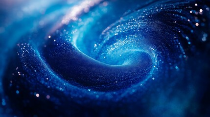 Wall Mural - abstract fractal blue background