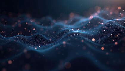 Aufkleber - Abstract illustration network connections. Digital data flow background, lines dots create connection. Modern tech concept. Internet, social media, global web, data visualization.