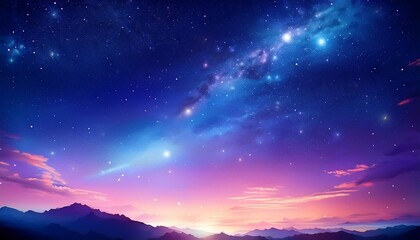 abstract anime night sky background ai