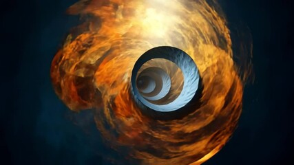 Wall Mural - spiraling vortex of fiery flames creating a captivating visual of swirling energy and intense heat i