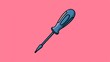 © paul - A detailed illustration of a classic blue screwdriver
