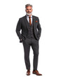 © Suplim - Sophisticated Mature Professional in Gray Three-Piece Suit