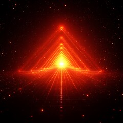 Wall Mural - A Glowing Triangular Tunnel Leads Toward A Bright Light
