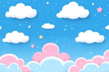 Poster - Sunlit Rainbow Sky with Clouds and Raindrops
