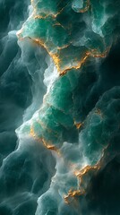 Wall Mural - Gold teal marble abstract high resolution hd image