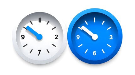 Professional bicolor flat symmetrical raster icon depicting date and time. Suitable for web design and app development projects.