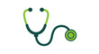 © Nataly - A good eco-friendly green vector. Stethoscope illustration on white background