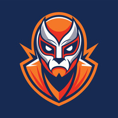Poster - Bold and dynamic vector logo featuring a fierce animal mask design with striking colors and sharp lines, ideal for sports teams or gaming affiliations