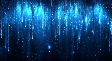 Vibrant lines of information combine to form an abstract data stream that envelops viewers in an immersive experience