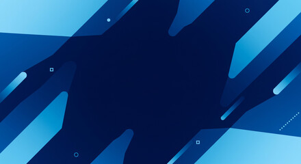 Wall Mural - abstract blue background with geometric shapes and gradient design for modern presentation use