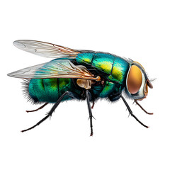 fly insect isolated on white, side view --v 7.0