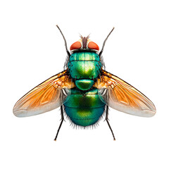 fly insect isolated on white, top view --v 7.0