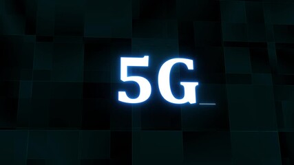 5G Logo Video, 5G Network Logo, Unique 5G Animation. Logo For Your Business on Abstract Technology background. Digital computer interface communication and connection