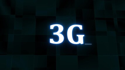 3G Logo Video, 3G Network Logo, Unique 3G Animation. Logo For Your Business on Abstract Technology background. Digital computer interface communication and connection