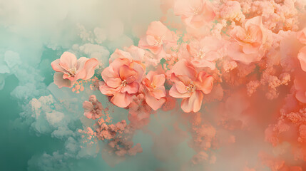 Wall Mural - pink pastel floral
