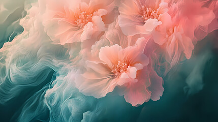 Wall Mural - pink pastel floral