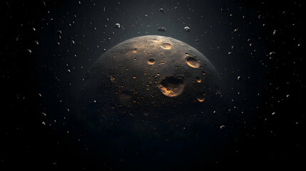 Wall Mural - Asteroid Impact Digital Graphic Illustration
