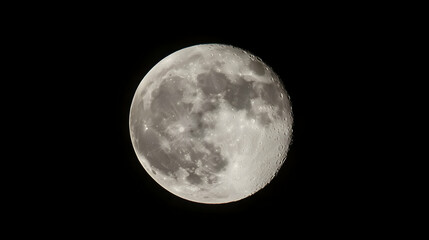 Wall Mural - Full Moon In Dark Night Sky