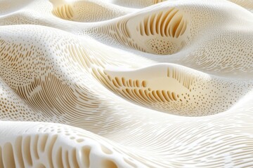 Poster - Abstract organic forms in light beige