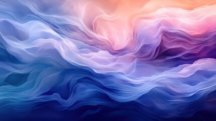 Wall Mural - Abstract swirling fabric design in pastel hues.