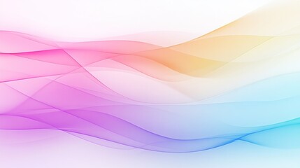 Wall Mural - abstract flowing lines of pastel colors create a soft, ethereal design.