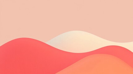 Wall Mural - Soft, flowing, abstract waves in pastel colors.