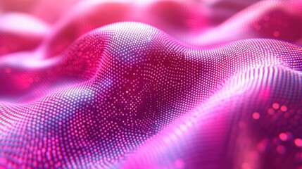 Wall Mural - Pink digital wave, glowing, abstract background, tech design