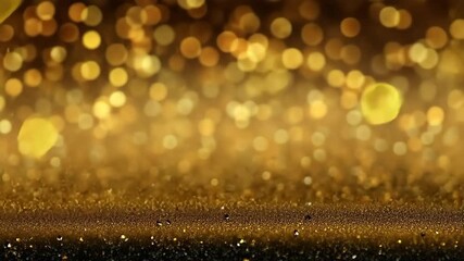 Wall Mural - golden glitter with light bokeh effects for luxury background decoration and glamour elegant celebra