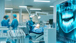 © AI Background  - Dental surgery procedure modern dental clinic medical imaging clean environment professional view health and technology