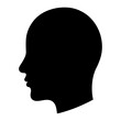 © pixostudio - Human head silhouette in profile, isolated against a white background image