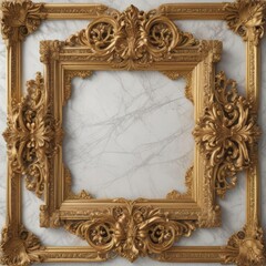 Wall Mural - antique picture frame, antique gold frame, antique gold picture frame