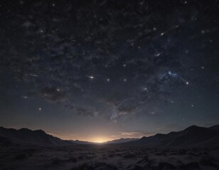 Wall Mural - vast, dark night sky ablaze with countless twinkling stars , cosmos, outer space