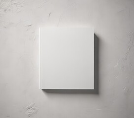 Wall Mural - White square book cover mockup on textured background, ready for design ,  mockup,  photography
