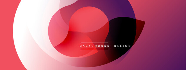 Poster - Abstract fluid shapes, vibrant red hues blend into purple, black. Gradient layers create dynamic visual effect. Modern design element for backgrounds.