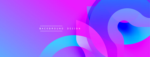 Poster - Abstract fluid shapes blend vibrant purple, blue hues. Modern design evokes energy, movement. Gradient colors create dynamic visual experience. Perfect backdrop for projects.
