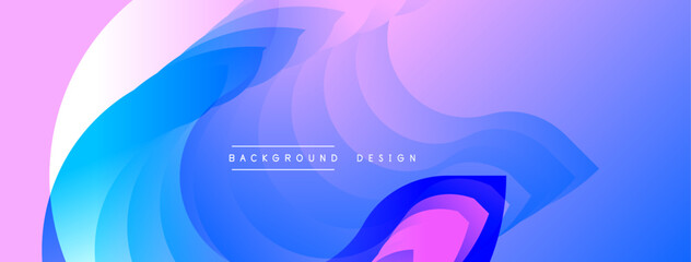 Aufkleber - Abstract gradient background. Soft purple, blue hues blend seamlessly. Layered shapes create dynamic visual effect. Modern design suitable for digital projects.
