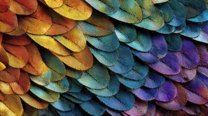 Aufkleber - Close-up View of a Butterfly Wing Showcasing Intricate Iridescent Scales in Vibrant Colors With Stunning Detail