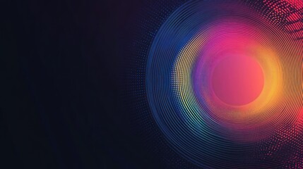 Aufkleber - Abstract colorful tunnel design with concentric circles