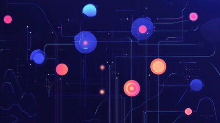 Poster - Abstract digital network