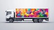 © muhammad - Colorful cargo truck side view