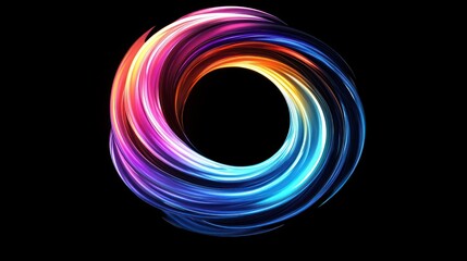Aufkleber - Vibrant swirling vortex circle design