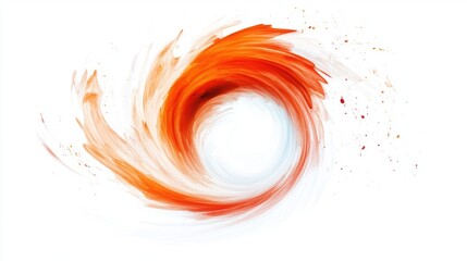 Wall Mural - abstract swirl of fiery orange and white hues, creating a dynamic and energetic visual effect.