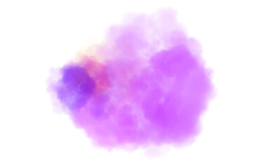 Wall Mural - color smoke effect isolated on transparent white background. blue magic mist cloud fog. colorful pow