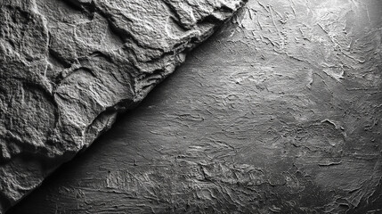 Wall Mural - black background with dark gray dark gray grunge banner with volumetric black stone background