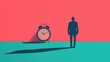 © Slowlifetrader - a slow ticking clock in soft light beside a calm figure, metaphor for patience and timing