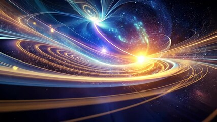 Wall Mural - Cosmic Energy Flow A Journey Through the Universe's Vibrant Currents