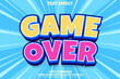 © Memet - editable text effect game over. strong bold cartoon typography template