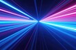 © Reazy Studio - Abstract Digital Art with Vibrant Neon Colors and Blue and Purple Hues Featuring Futuristic Light Trails and a Cyberpunk Aesthetic