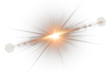 Wall Mural - shining sun flare pulses in vector transparent format. gold sparkle overlays add ambient brilliance 